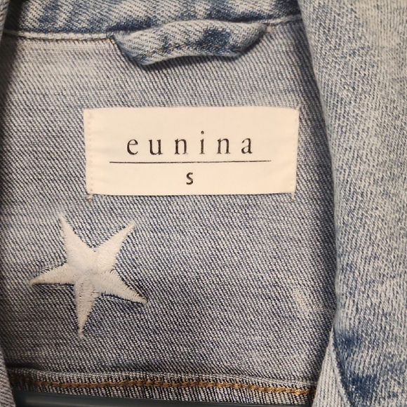 Eunina Light Blue Denim Jacket with White Star - Picture 2 of 4